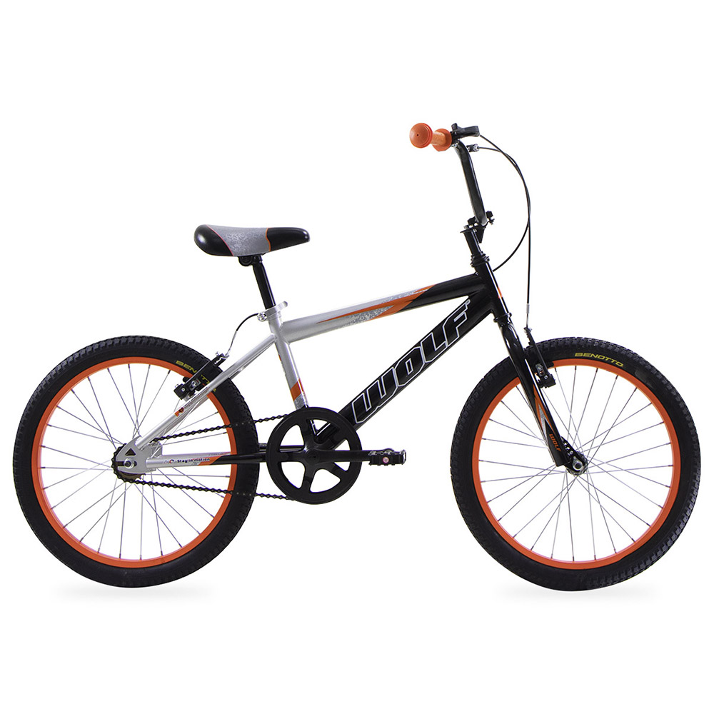 Bicicleta WOLF Cross R20 Acero 1V. Azul/Blanco Niño