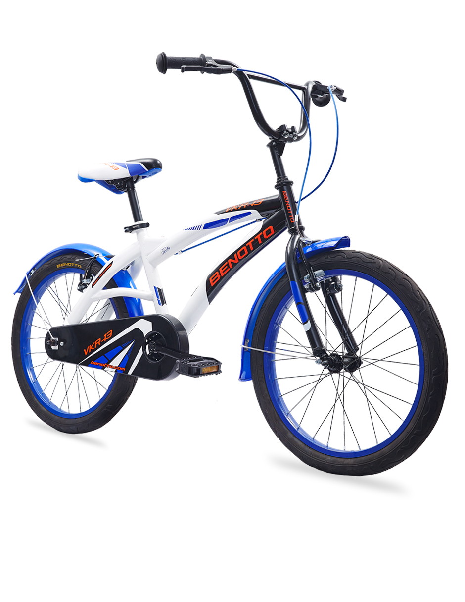 Bicicleta BENOTTO Cross VKR-13 R20 Acero 1V.  Negro/Blanco/Azul Niño