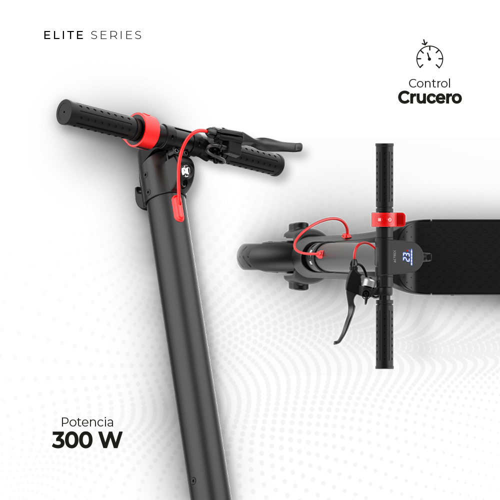 Scooter Eléctrico 20km + 25km/h Kinetic Runner ES680 / Aluminio Aeroespacial 350w de Potencia + Ruedas de 8.5" + Display LCD Elite Series