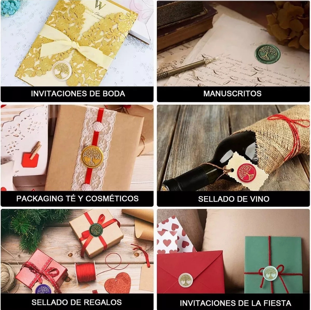 Pastillas De Cera De Sellado De 24 Color Para Sellos 619 Pcs