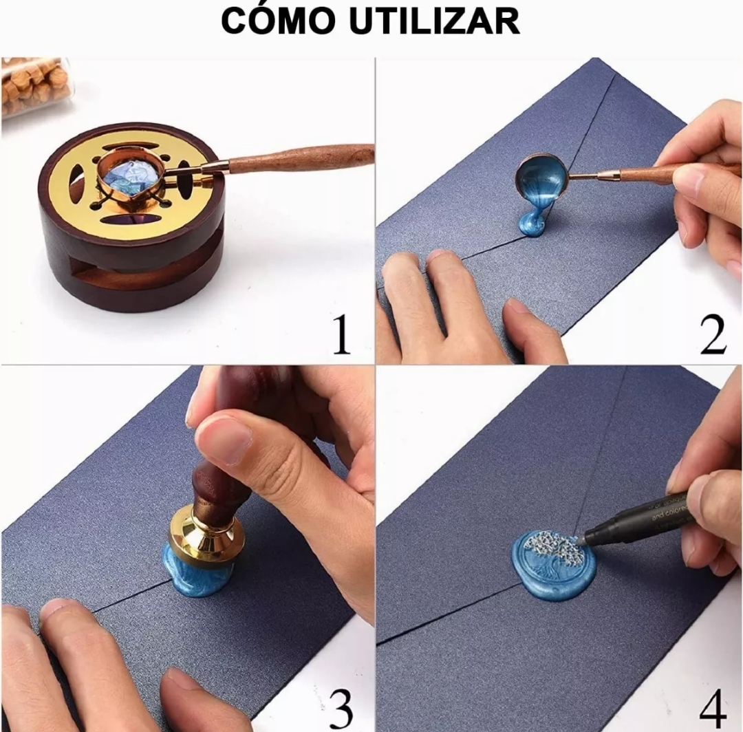 Pastillas De Cera De Sellado De 24 Color Para Sellos 619 Pcs