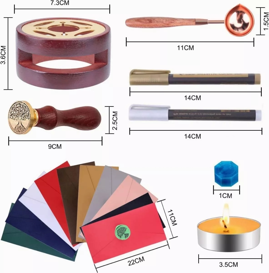 Pastillas De Cera De Sellado De 24 Color Para Sellos 619 Pcs