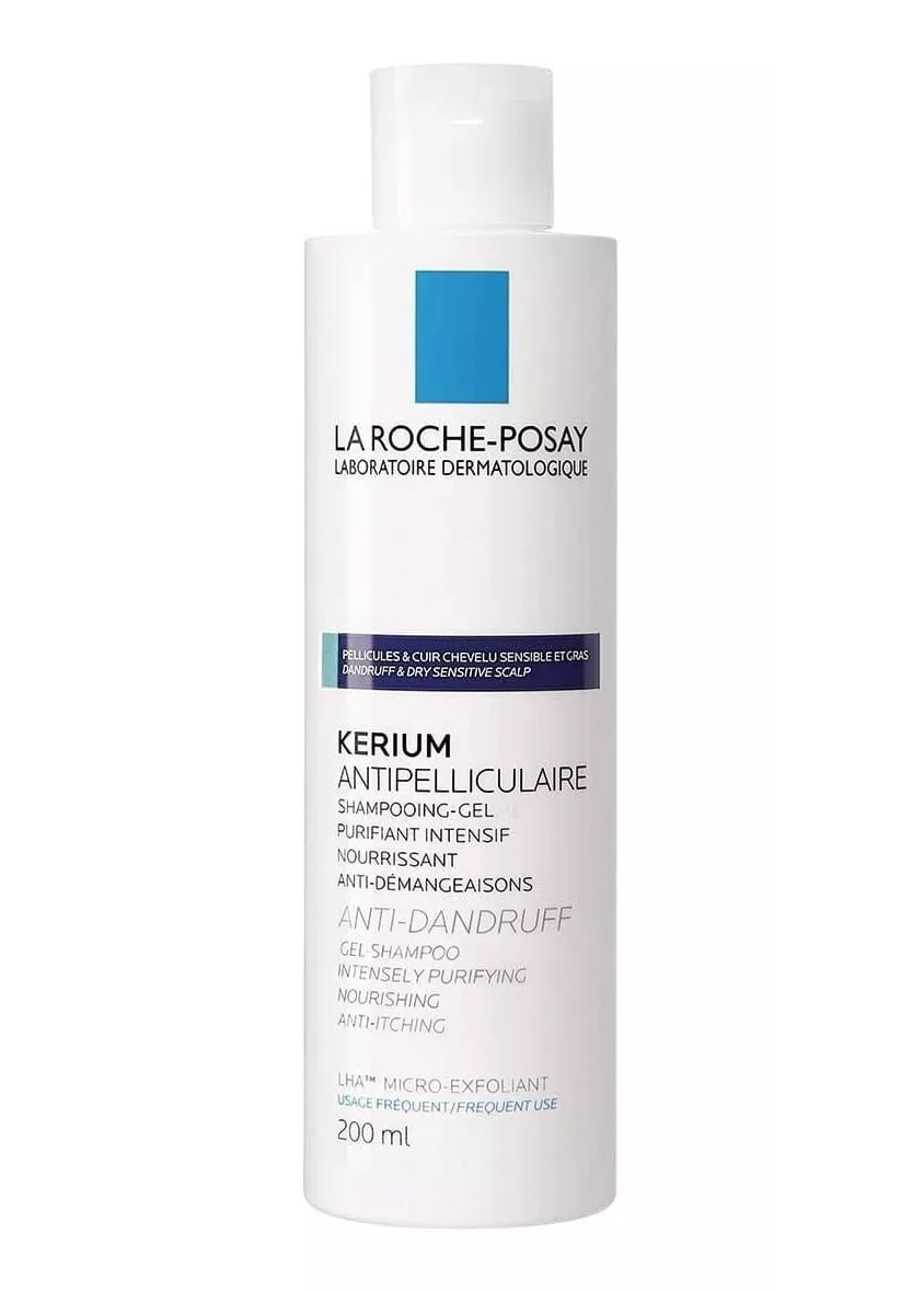 La Roche Posay Kerium Shampoo Para Caspa Grasa, 200 Ml