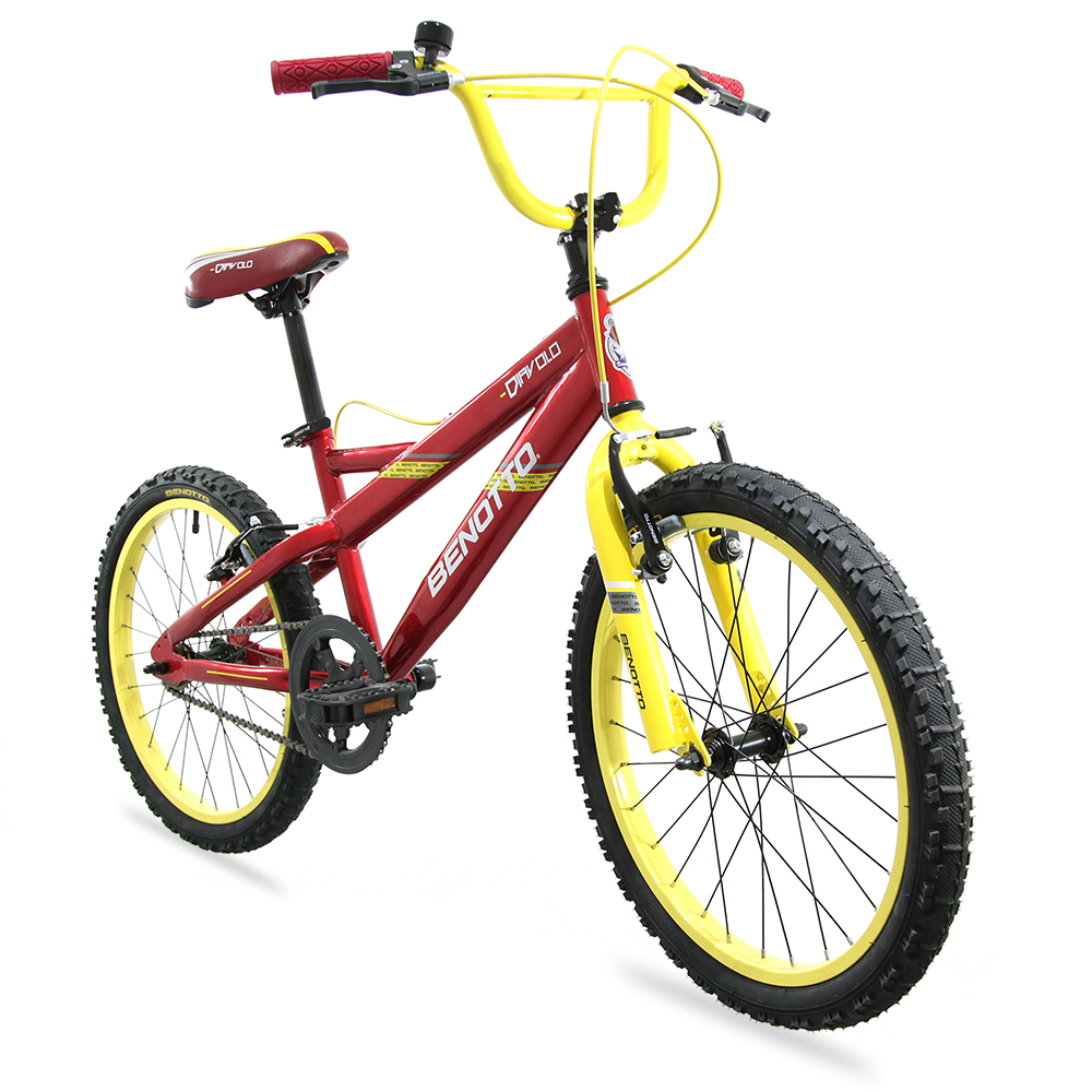 Bicicleta BENOTTO Cross DIAVOLO R20 Acero 1V. Azul/Verde Neon Niño