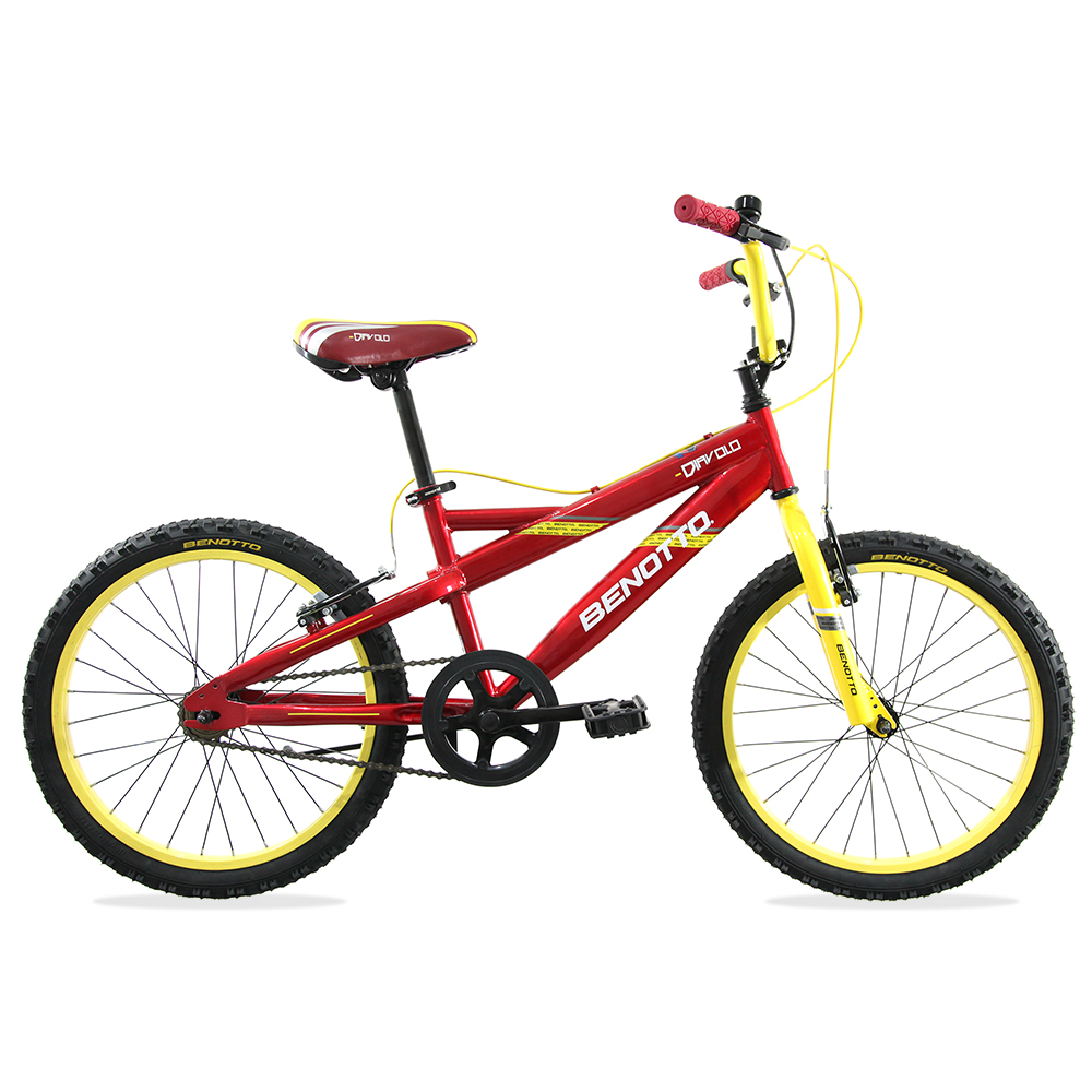 Bicicleta BENOTTO Cross DIAVOLO R20 Acero 1V. Azul/Verde Neon Niño