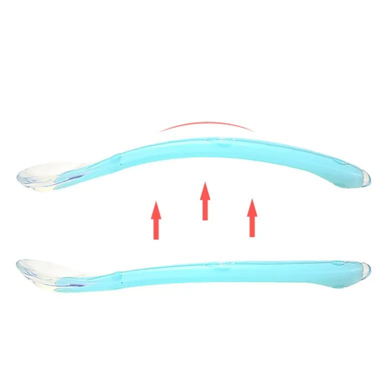 4 Cucharas De Silicon Para Bebé Varios Colores