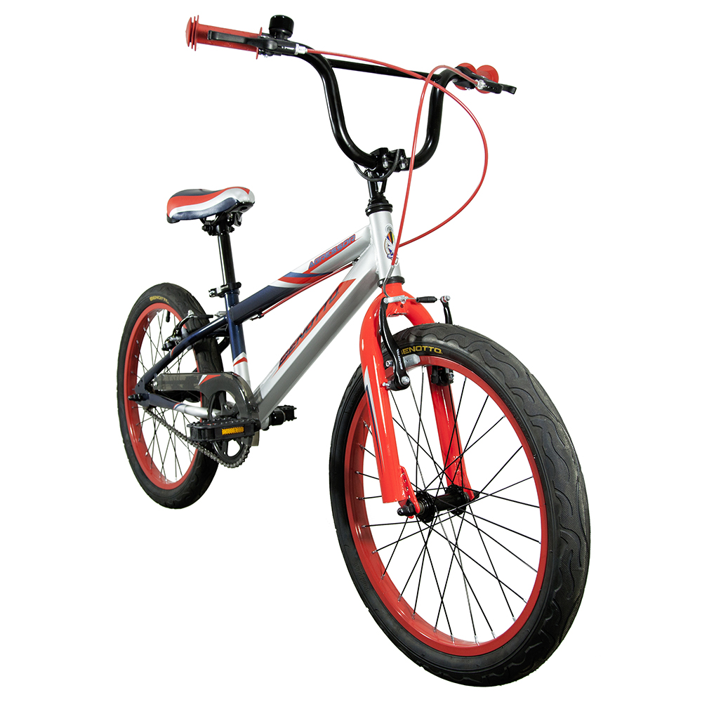 Bicicleta BENOTTO BMX AGRESSOR R20 Acero 1V. Negro/Gris/Amarillo Neon Niño