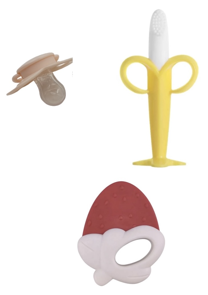 Juguete De Bebe Para Morder 3pcs Mordedor/banana/chupón