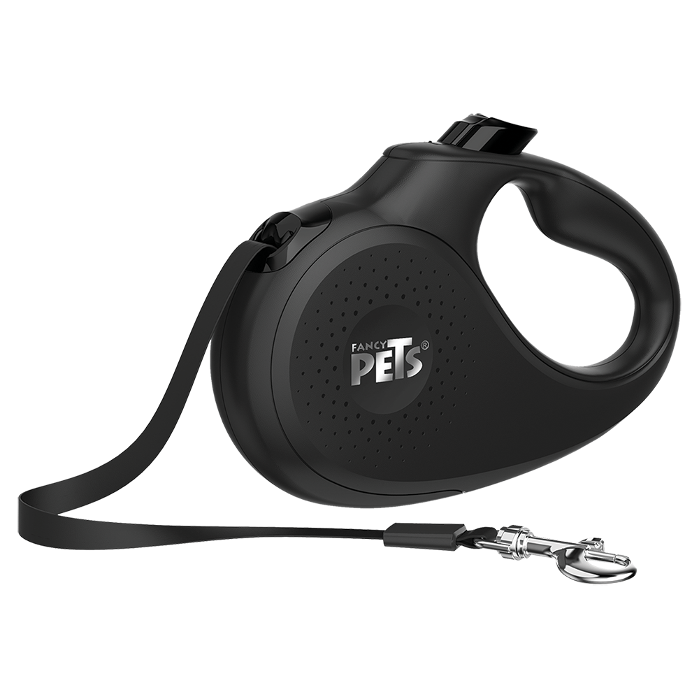 Fancy Pets Correa Retráctil Color Negra de 5 Metros para Perro Tamaño Extra Grande
