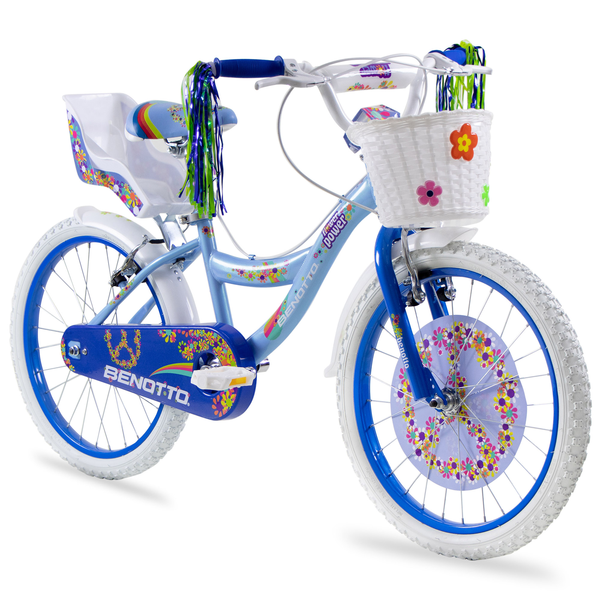 Bicicleta BENOTTO BMX FLOWER POWER R20 Acero 1V. Azul Frio/Azul Niña