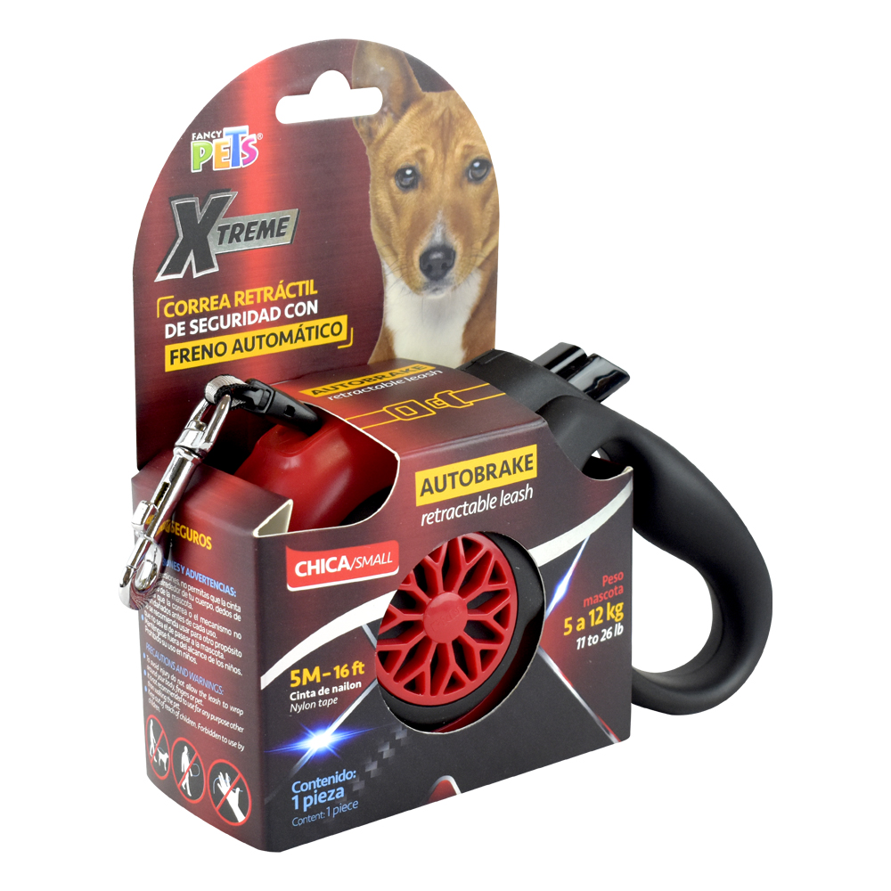 Fancy Pets Xtream Correa Retráctil de Seguridad con Autobrake Tamaño Chico para Perro