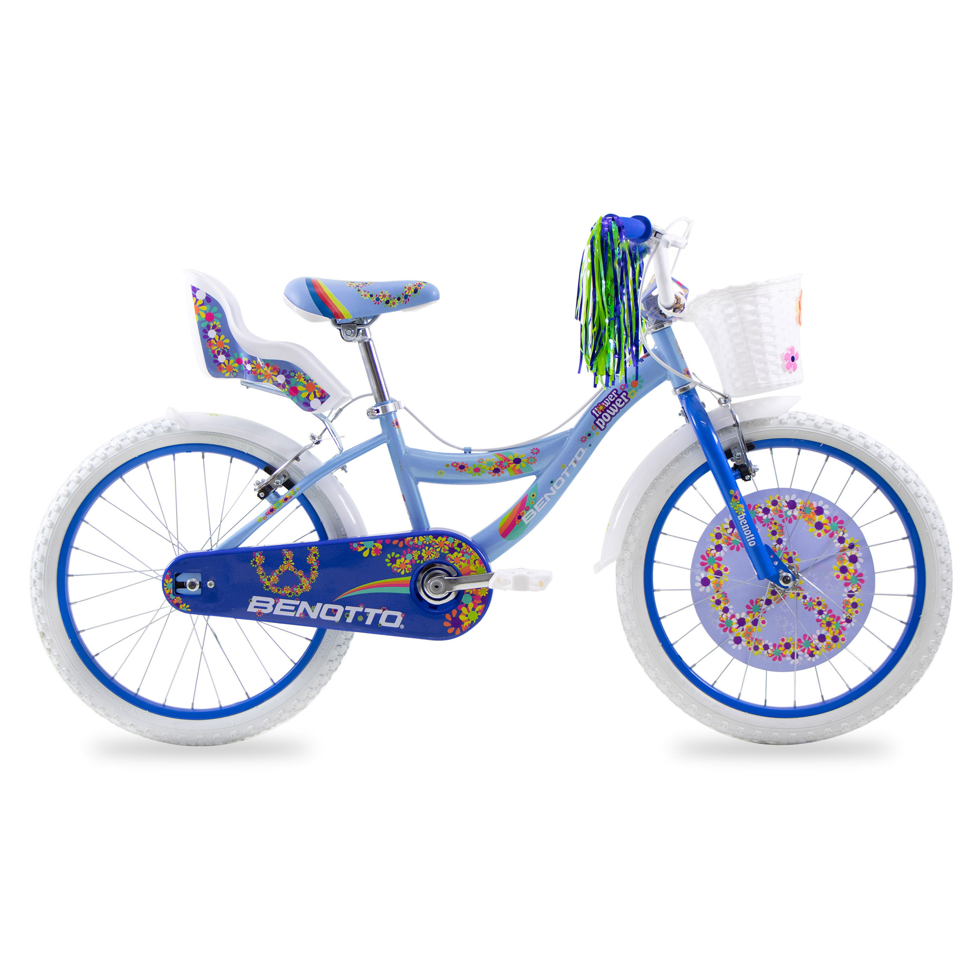 Bicicleta BENOTTO BMX FLOWER POWER R20 Acero 1V. Azul Frio/Azul Niña