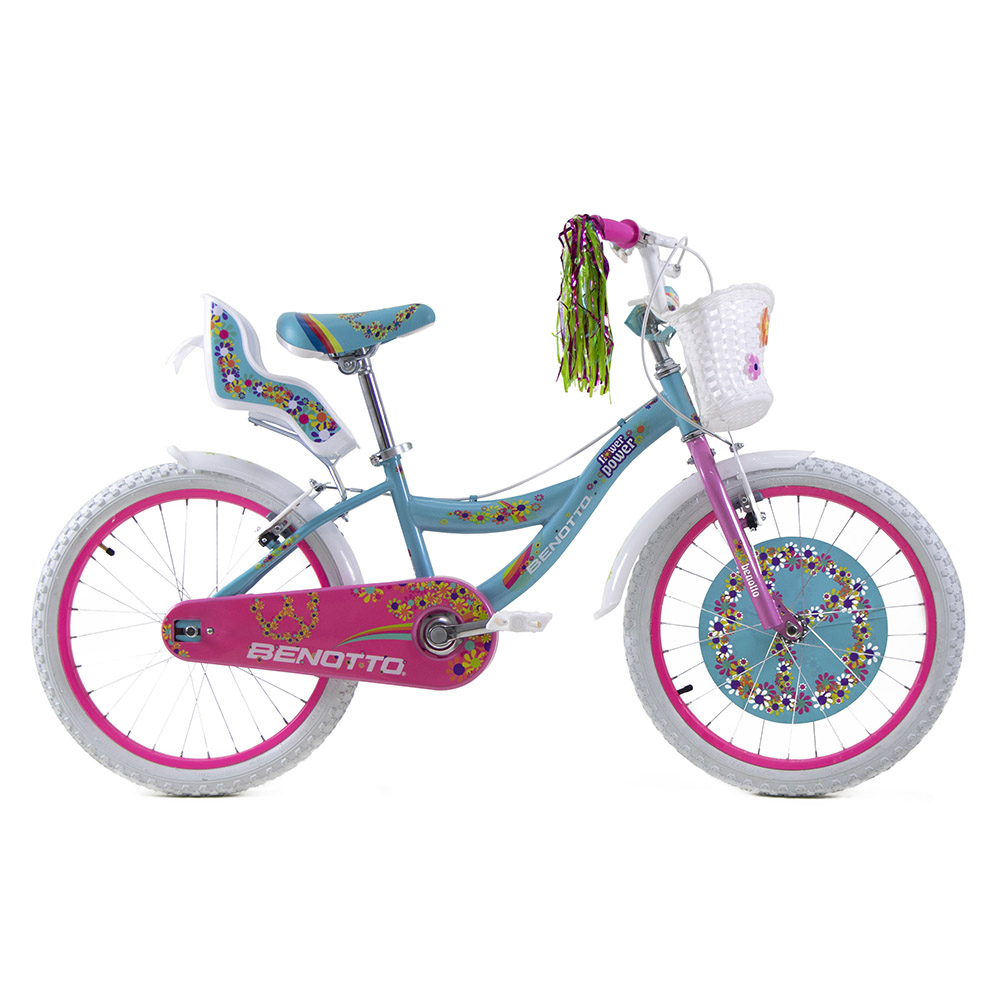 Bicicleta BENOTTO BMX FLOWER POWER R20 Acero 1V. Azul Frio/Azul Niña