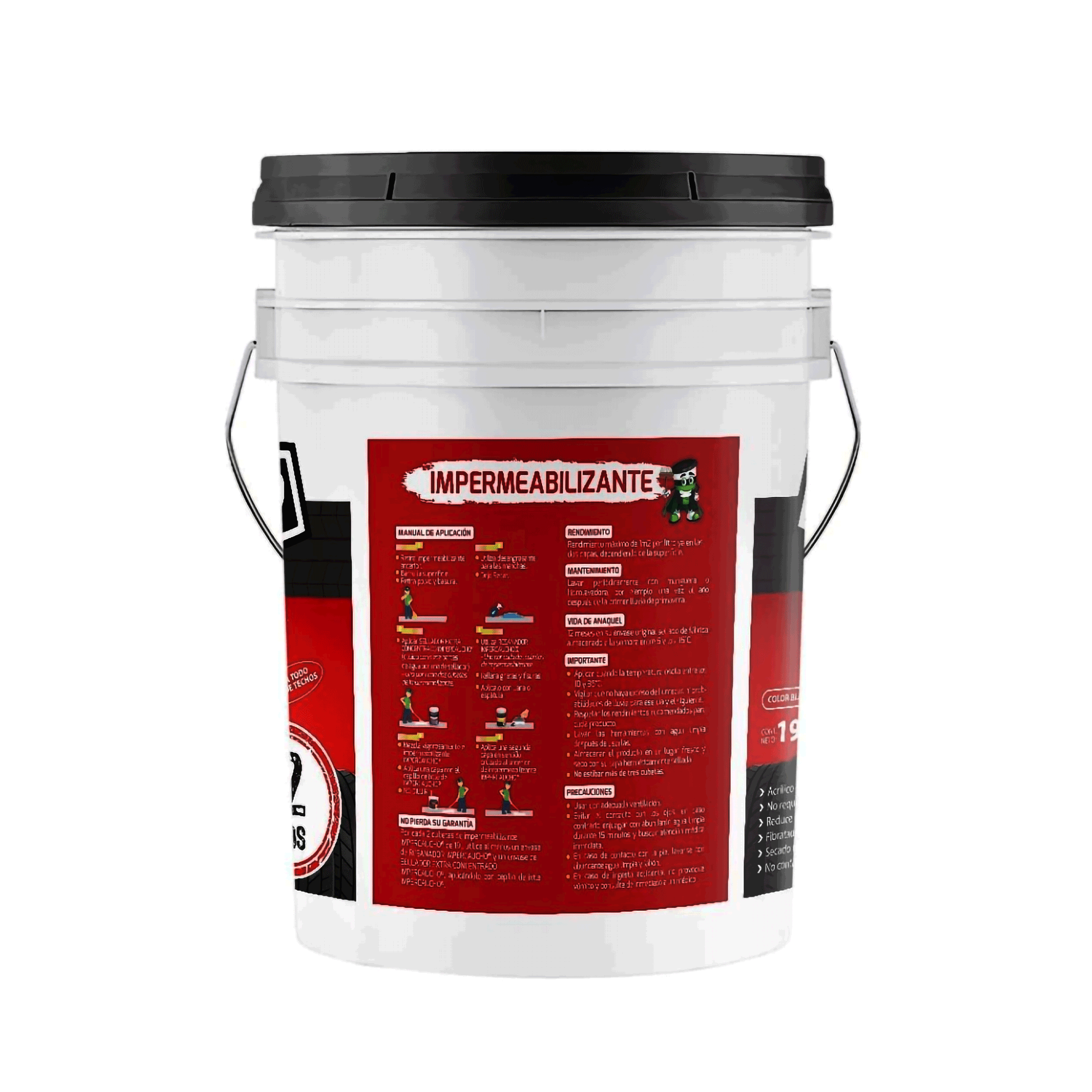 Impermeabilizante Impercaucho 12 Años Cubeta 19 Lts