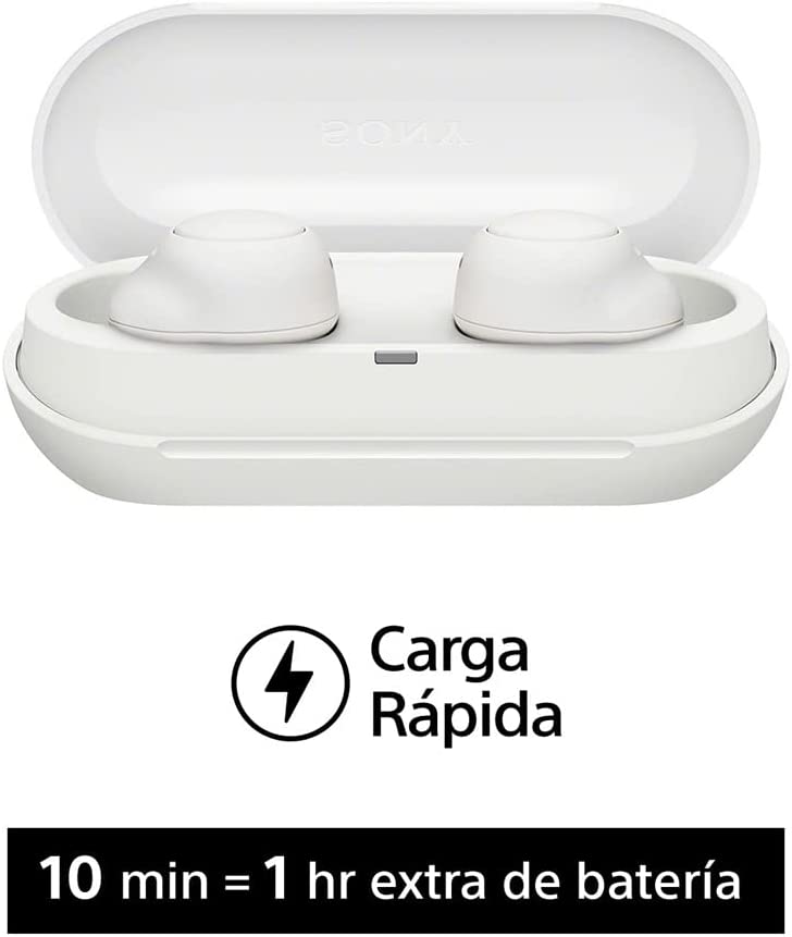 Sony WF-C500-BLANC - Auriculares inámbricos Bluetooth con micrófono y Resistencia al Agua IPX4, Color Blanco