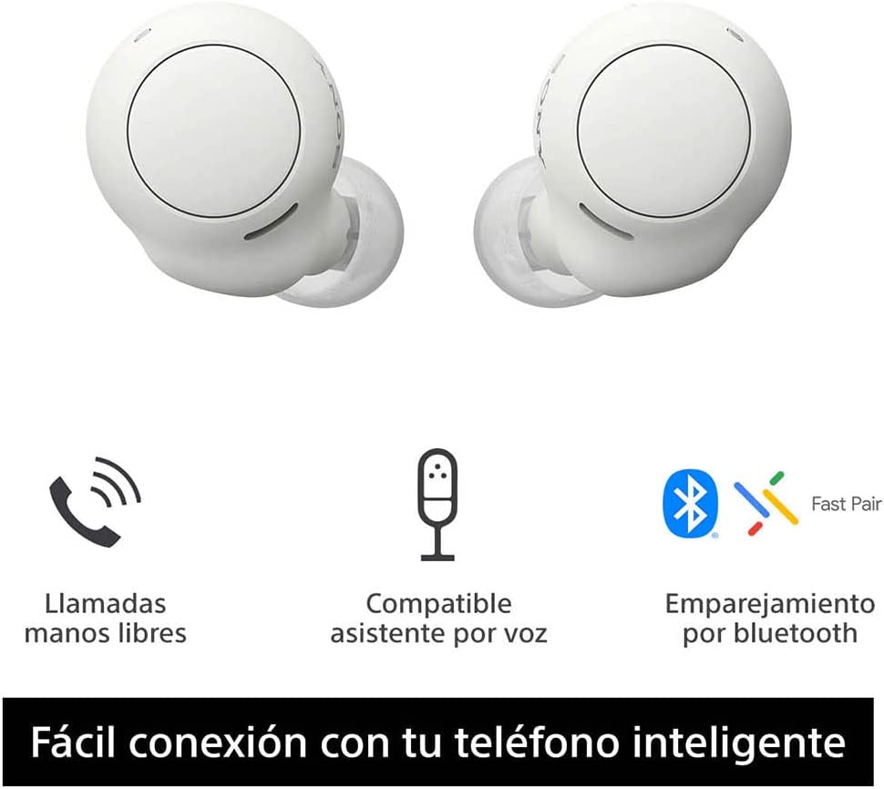 Sony WF-C500-BLANC - Auriculares inámbricos Bluetooth con micrófono y Resistencia al Agua IPX4, Color Blanco
