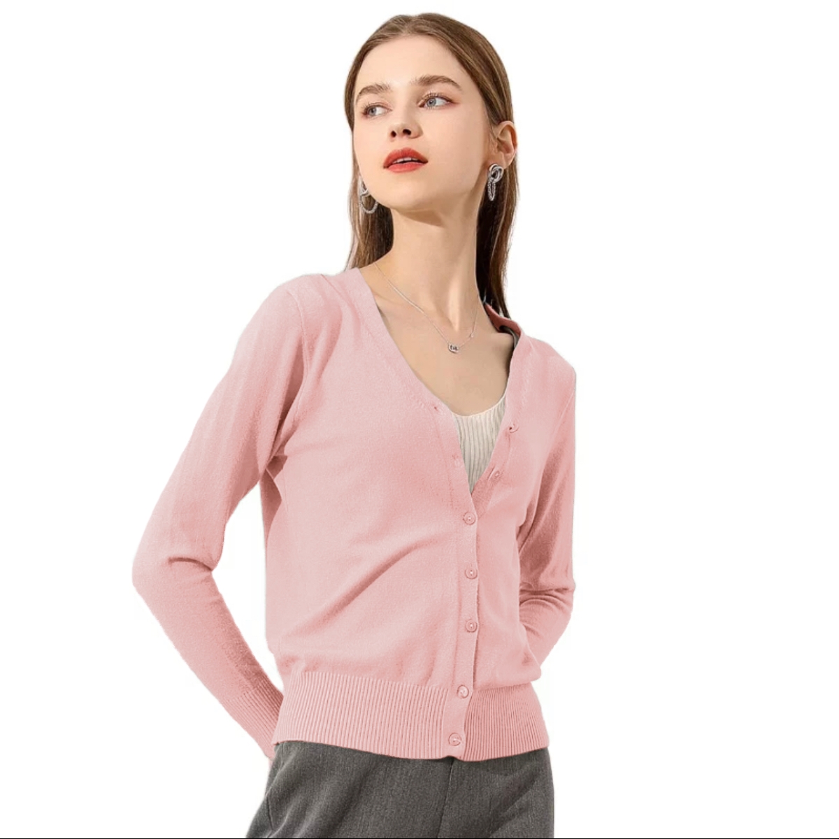 Suéter Mujer Moda Sweater Dama Abierto Botones Abrigo Ligero En Colores