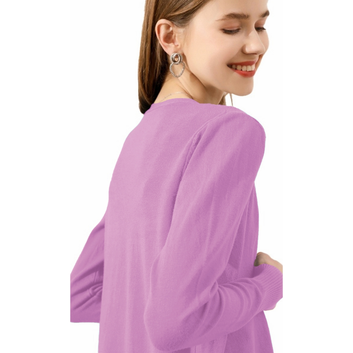 Suéter Mujer Moda Sweater Dama Abierto Botones Abrigo Ligero En Colores