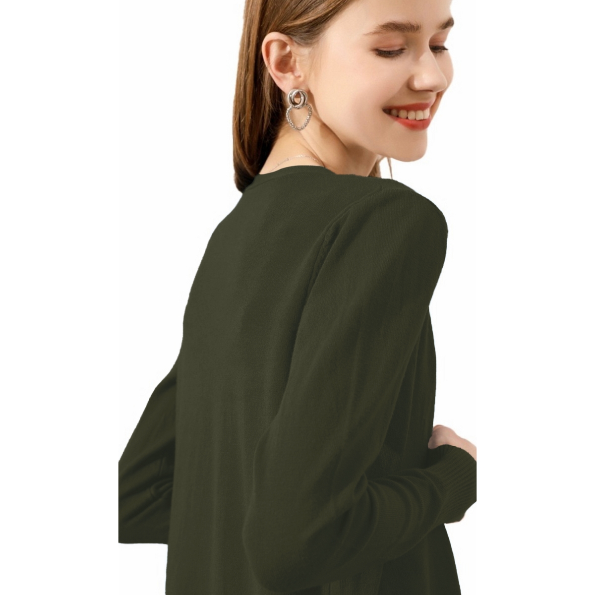 Suéter Mujer Moda Sweater Dama Abierto Botones Abrigo Ligero En Colores