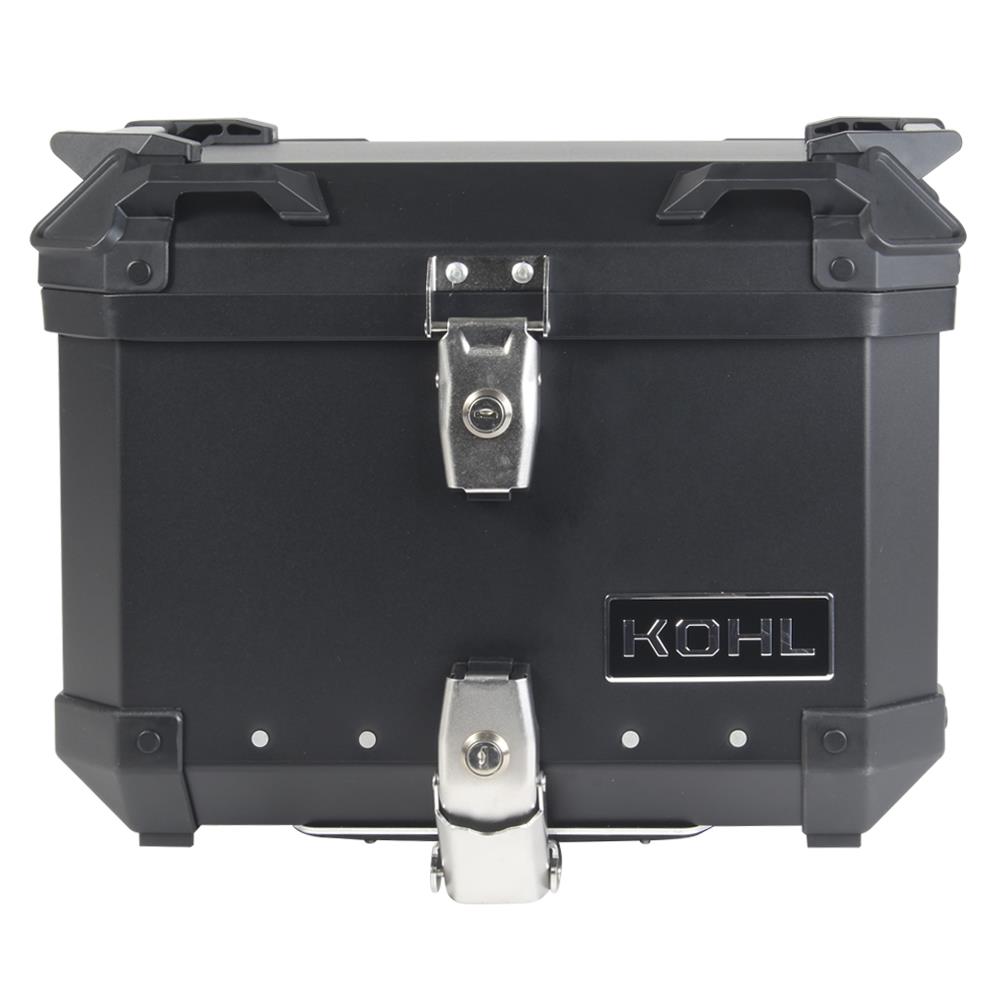 TOP CASE KOHL NEGRO 40 LTS DE  ALUMINIO UNIVERSAL CON PLATO DE MONTAJE UNIVERSAL