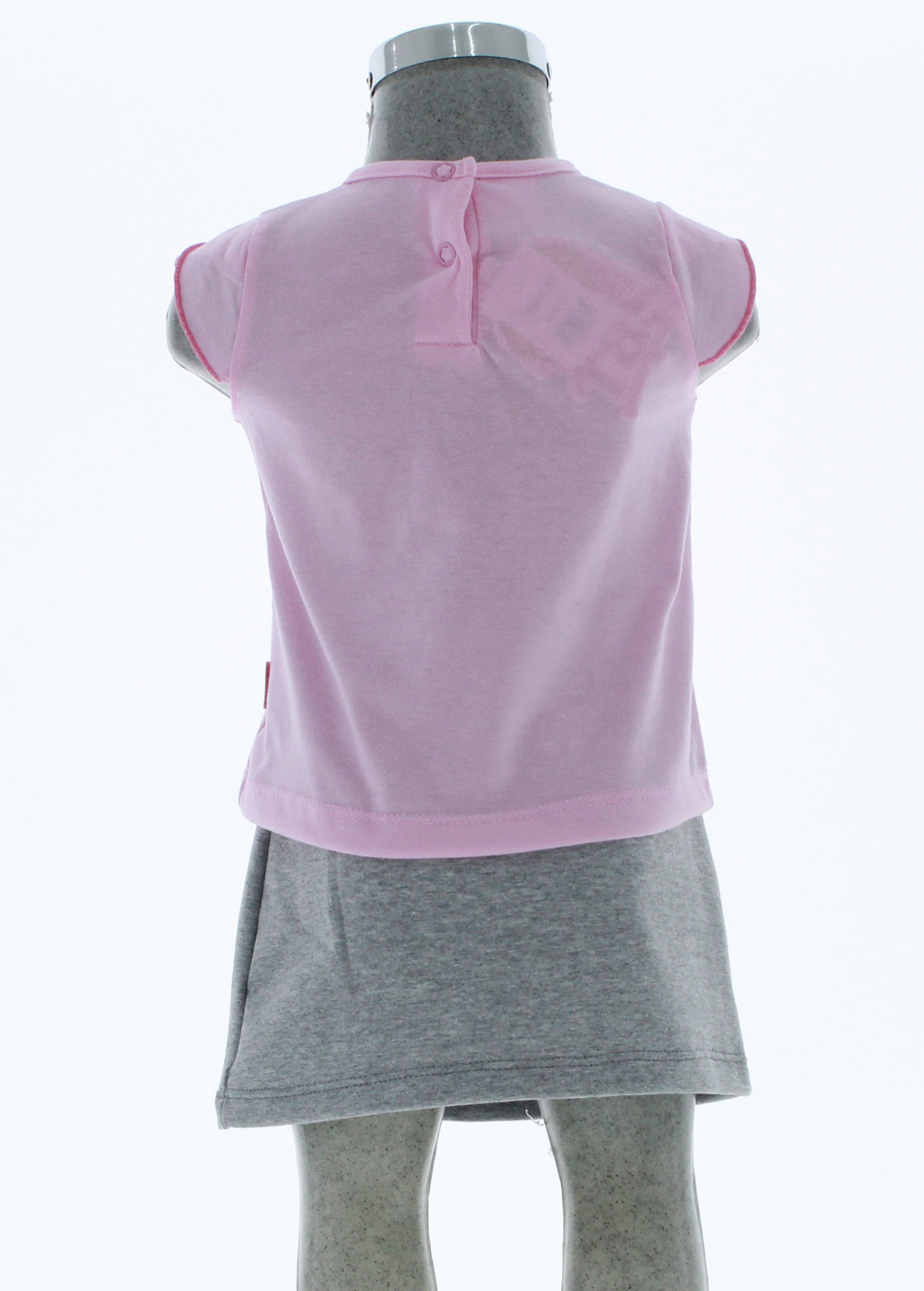 Conjunto Falda y Playera Bebe Niña Rosa 3401 0 a 3 Años.