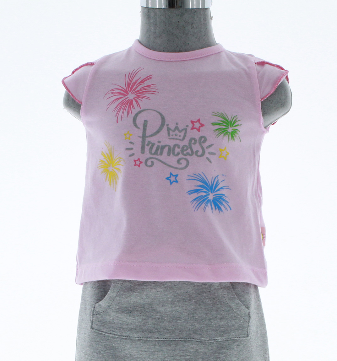 Conjunto Falda y Playera Bebe Niña Rosa 3401 0 a 3 Años.