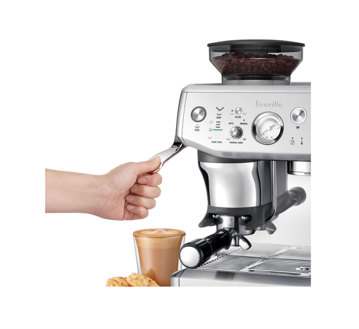 Cafetera Breville BES876BSS1BNA1 color plateado