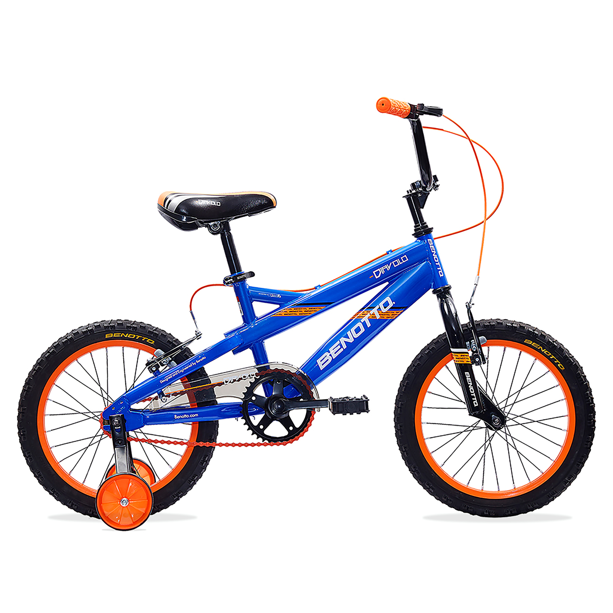 Bicicleta BENOTTO Cross DIAVOLO R16 Acero 1V. Azul/Negro Niño