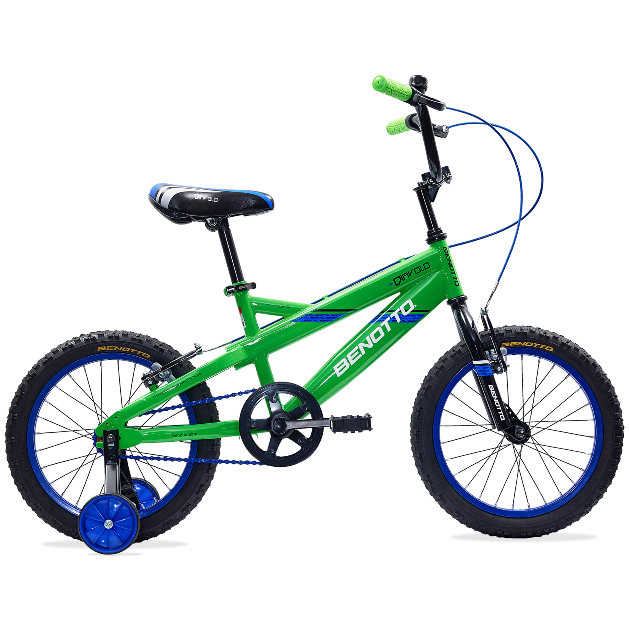 Bicicleta BENOTTO Cross DIAVOLO R16 Acero 1V. Azul/Negro Niño