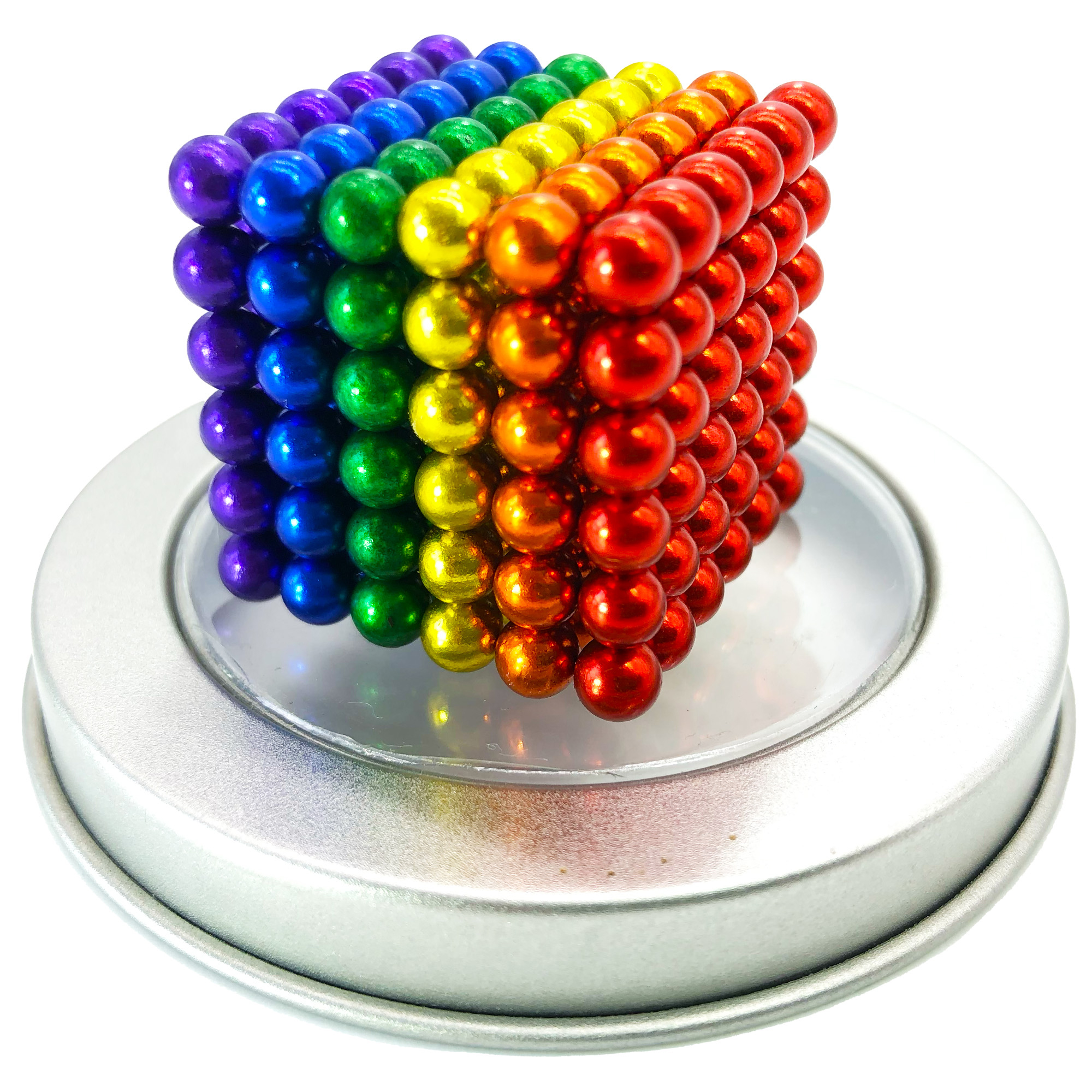 Cubo de neodimio imanes magicos 6 colores 216 esferas 5mm
