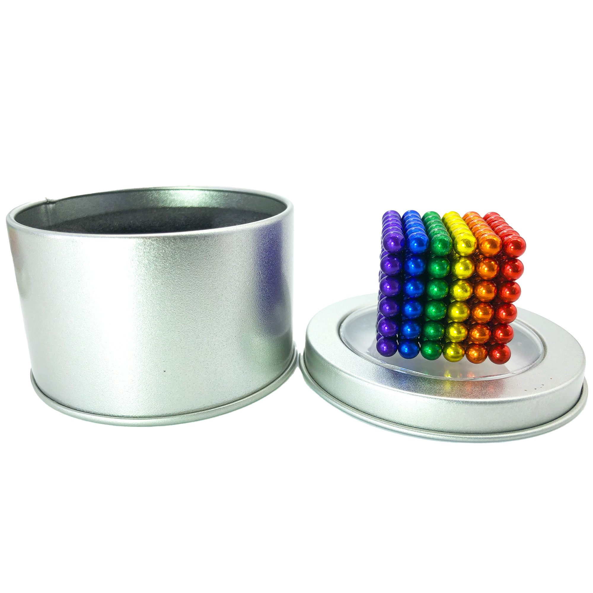 Cubo de neodimio imanes magicos 6 colores 216 esferas 5mm
