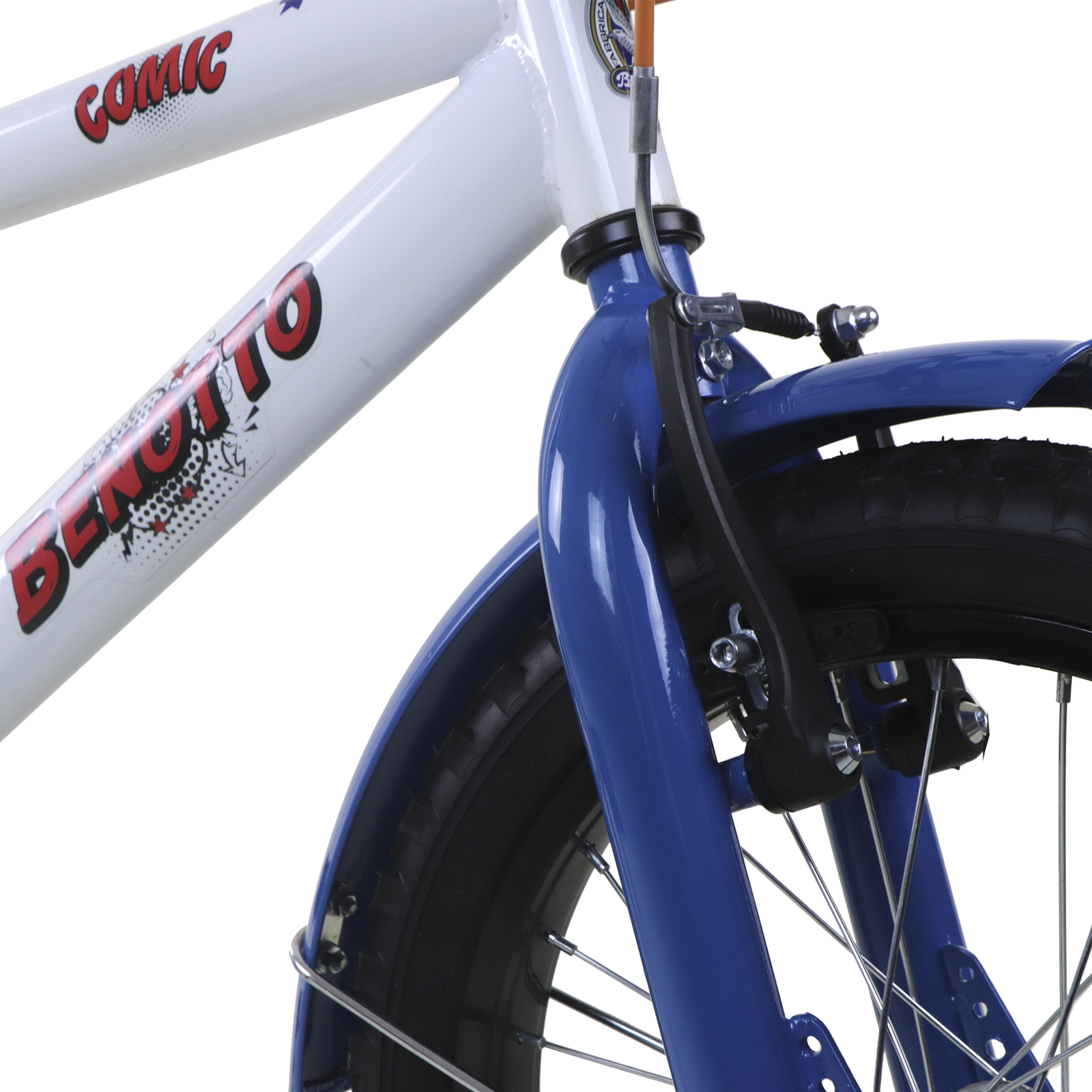 Bicicleta BENOTTO Infantil COMIC R16 Acero 1V. Blanco/Azul Niño