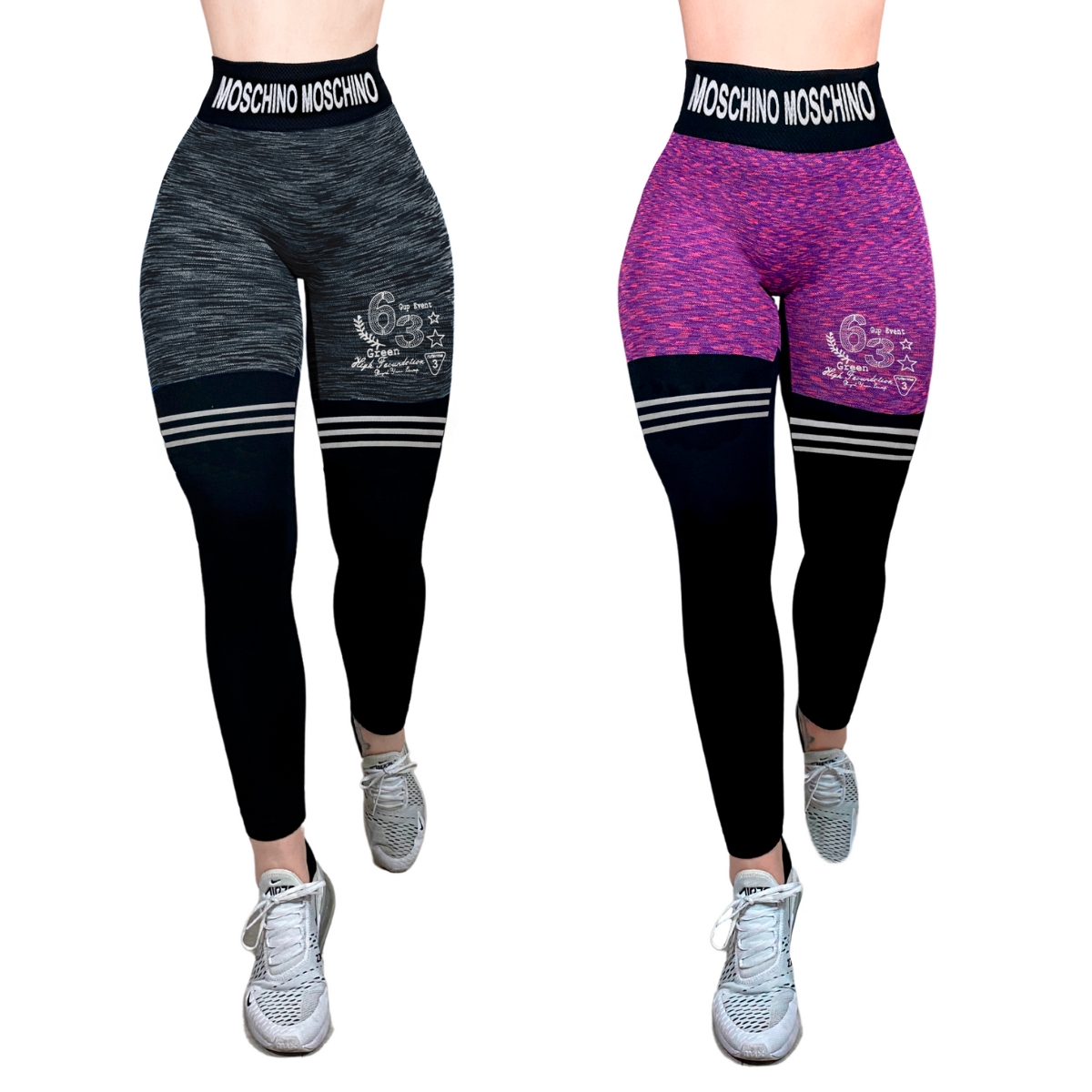 Pack de 2 Leggins Afelpado Deporte Lycra Mallones Diseño Gym Térmico
