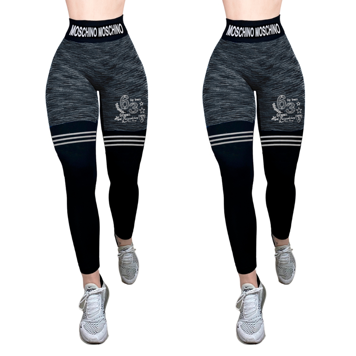 Pack de 2 Leggins Afelpado Deporte Lycra Mallones Diseño Gym Térmico
