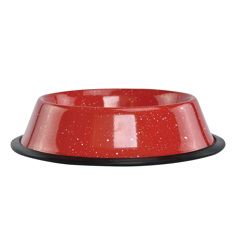 Fancy Pets Plato de Acero Jaspeado para Perro de 32 Onzas y/o 907 Gramos