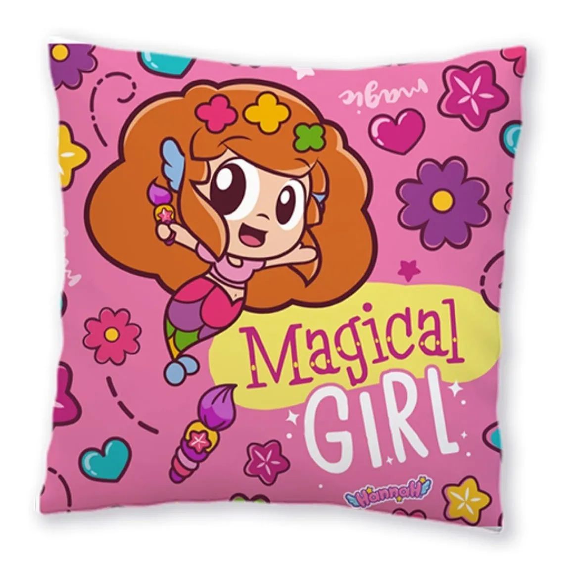 Cojín Decorativo Ajolote Magical Girl 36cm Axolotl Regalo Sirenas