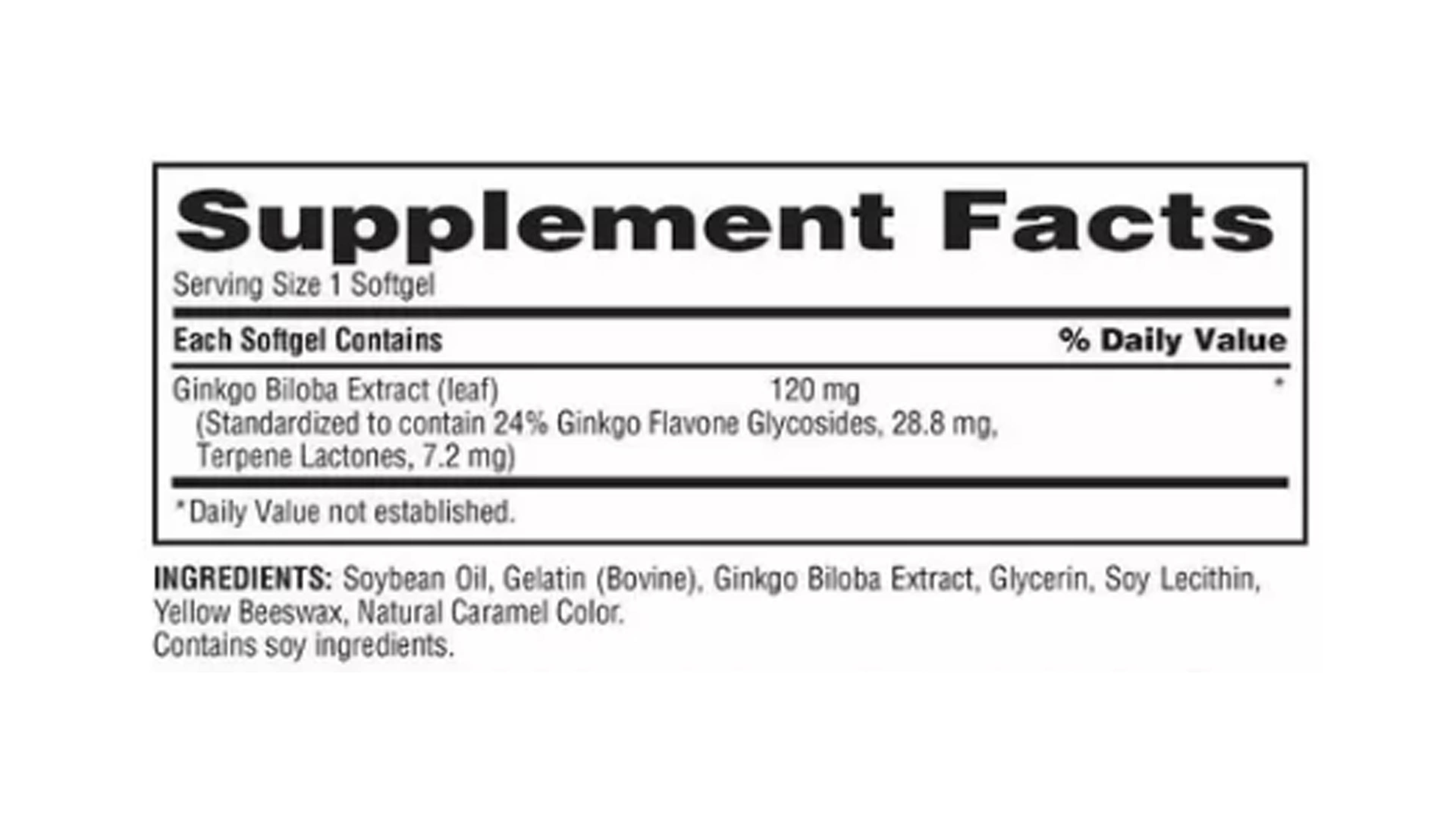 Ginkgo Biloba 120 Mg 340 Caps Ayuda Memoria Reduce Fatiga Trunature