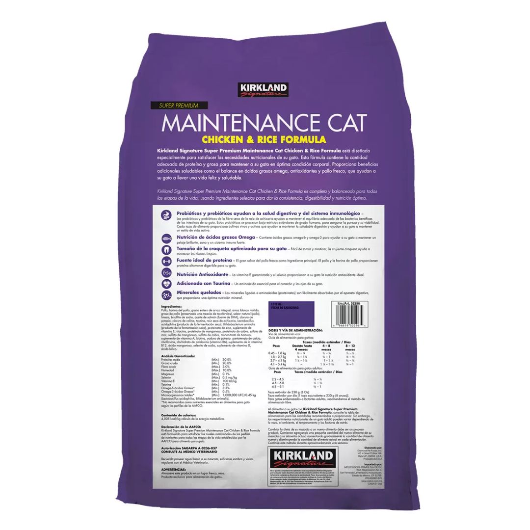 Alimento Gato 25 Lb Kirkland Super Premium Bolsa Cat