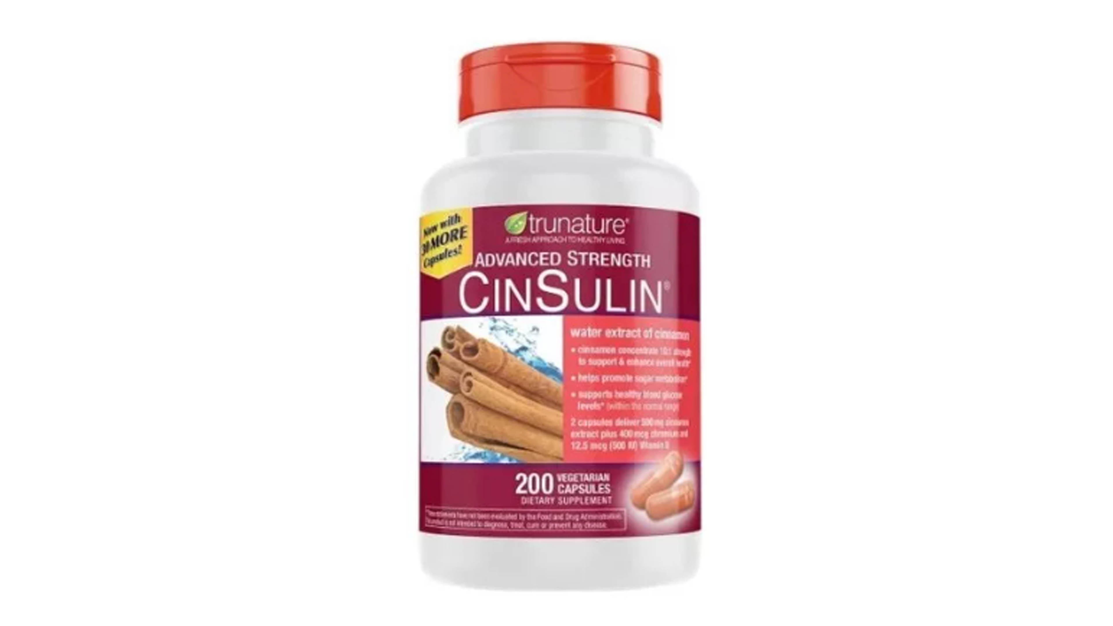 Cinsulin Advance Cinsulina + Vitamina D Extracto Canela 200 capsulas Trunature 