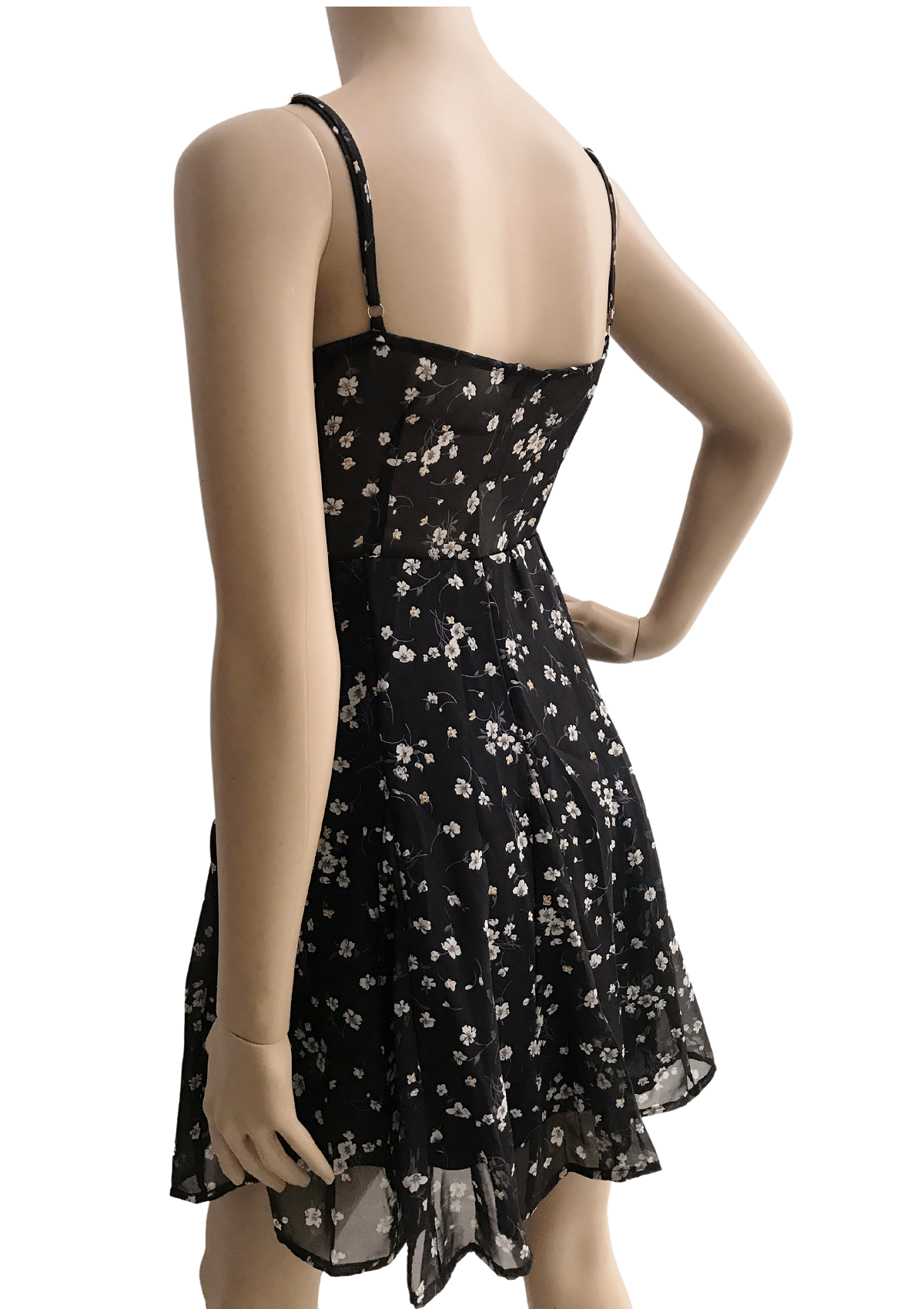 Vestido ligero corto con tirantes y estampado floral Papermoon