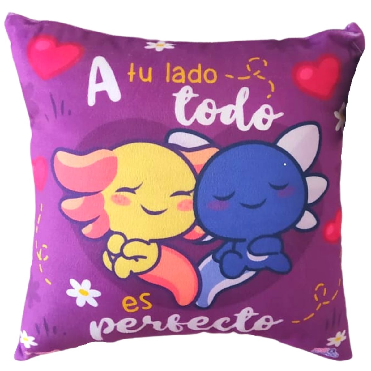 Cojín Decorativo Ajolote A Tu Lado 36cm Axolotl Regalo Sirenas