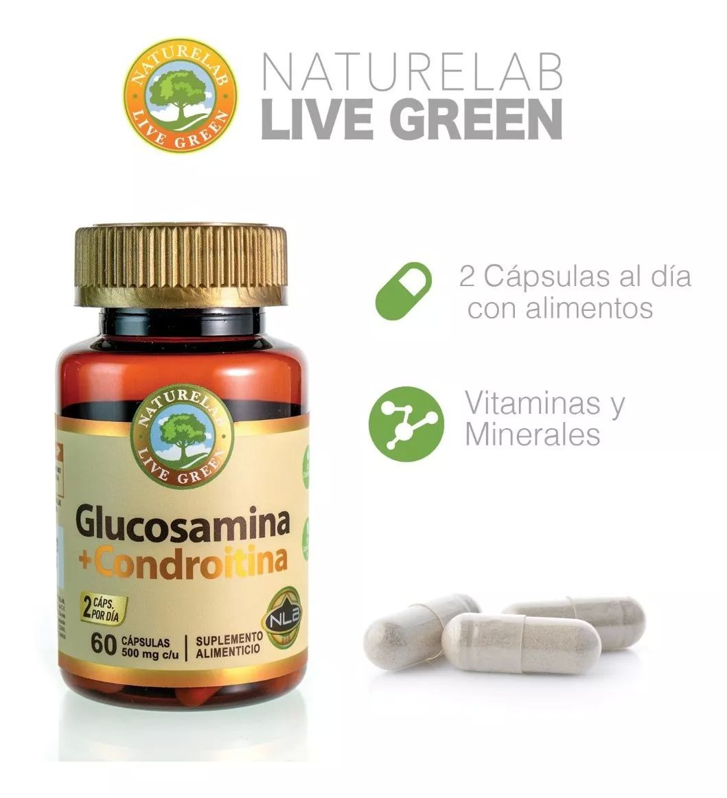 Glucosamina + Condroitina - 60 Cápsulas - Naturelab Sin Sabor