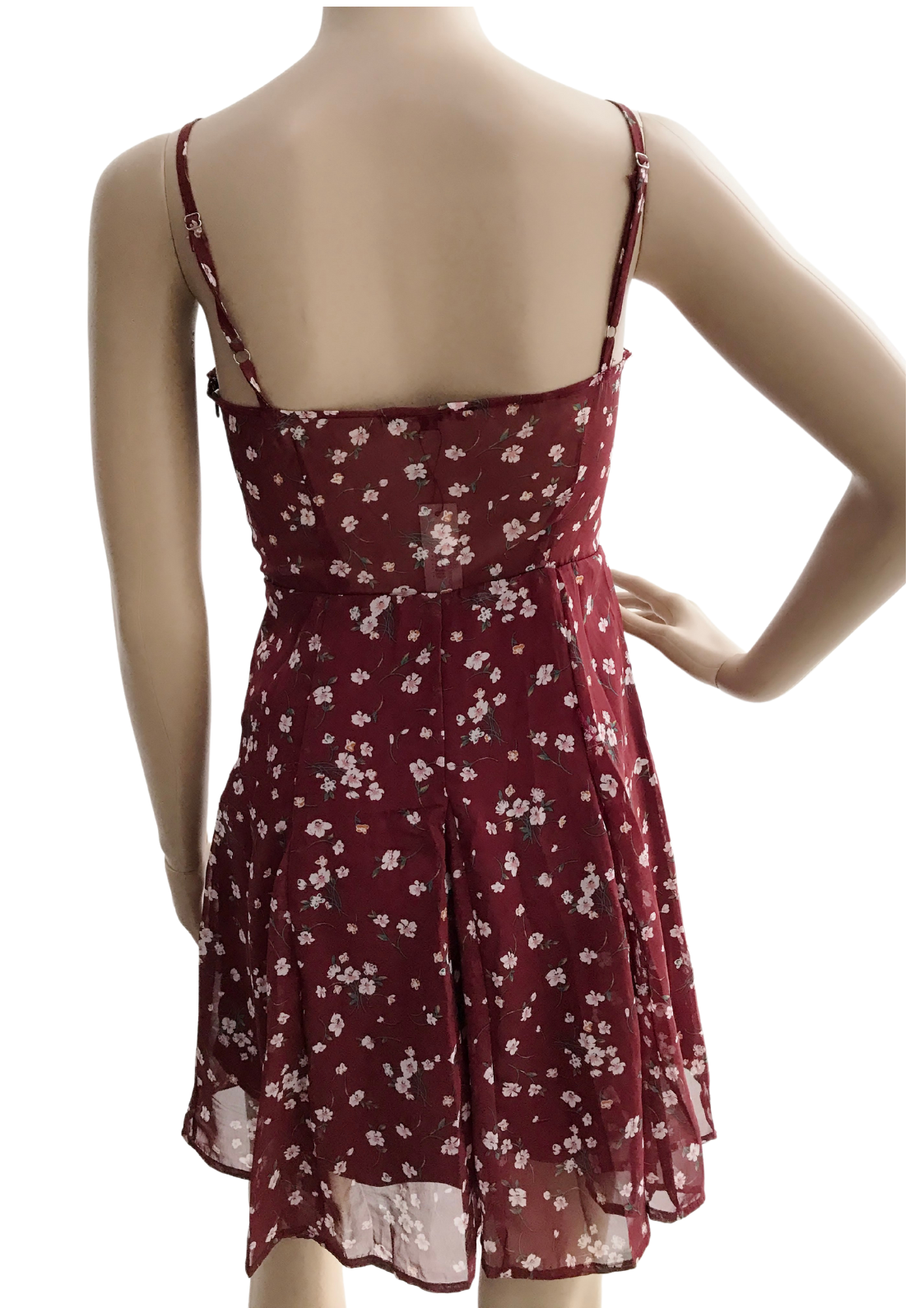 Vestido ligero corto con tirantes y estampado floral Papermoon