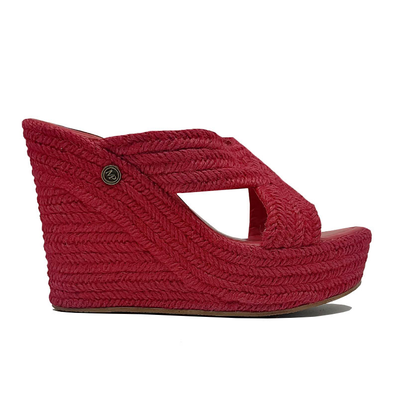 Alpargatas EVAG Tampa Rojas Mujer Plataforma Moda Primavera Verano 