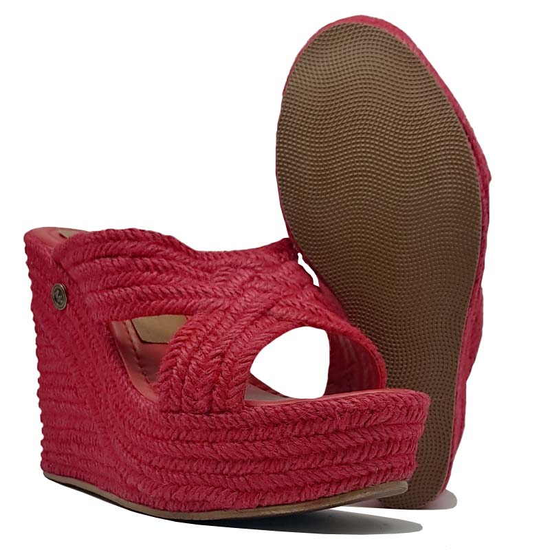 Alpargatas EVAG Tampa Rojas Mujer Plataforma Moda Primavera Verano 