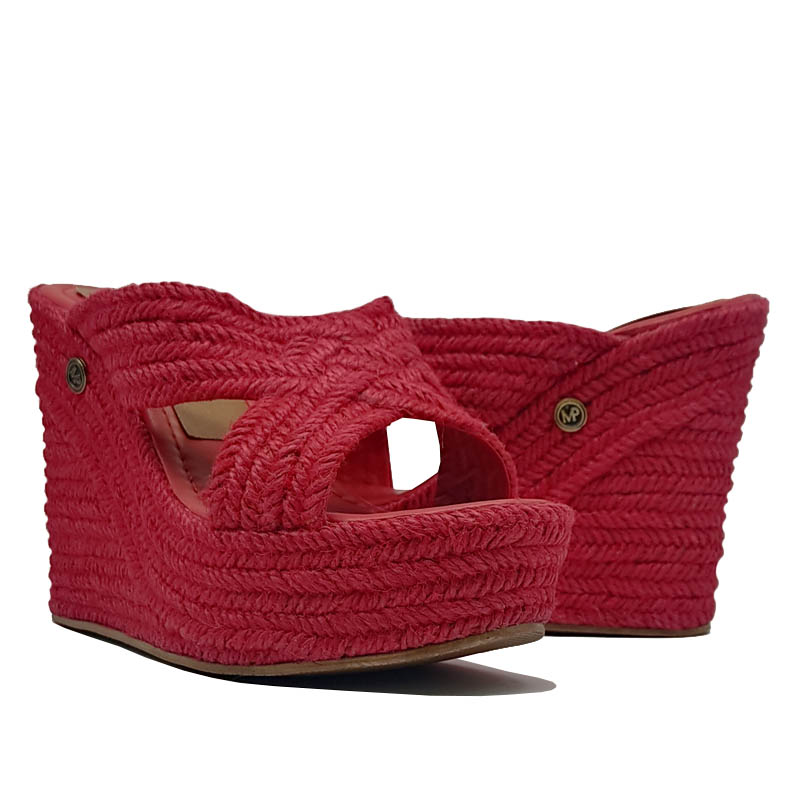 Alpargatas EVAG Tampa Rojas Mujer Plataforma Moda Primavera Verano 