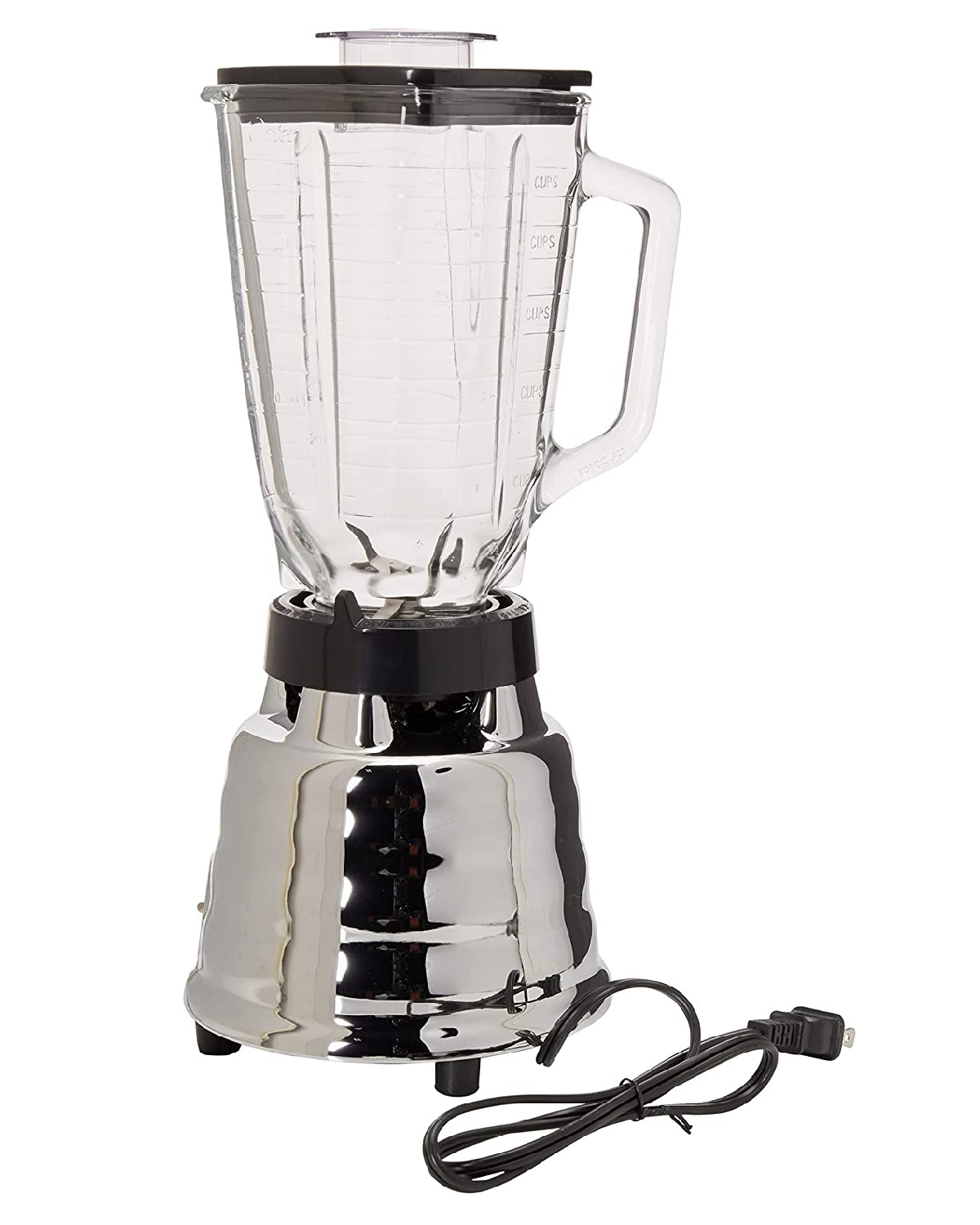 Licuadora Negra, vaso vidrio 1.25 L, 10 vel, 450 watts.