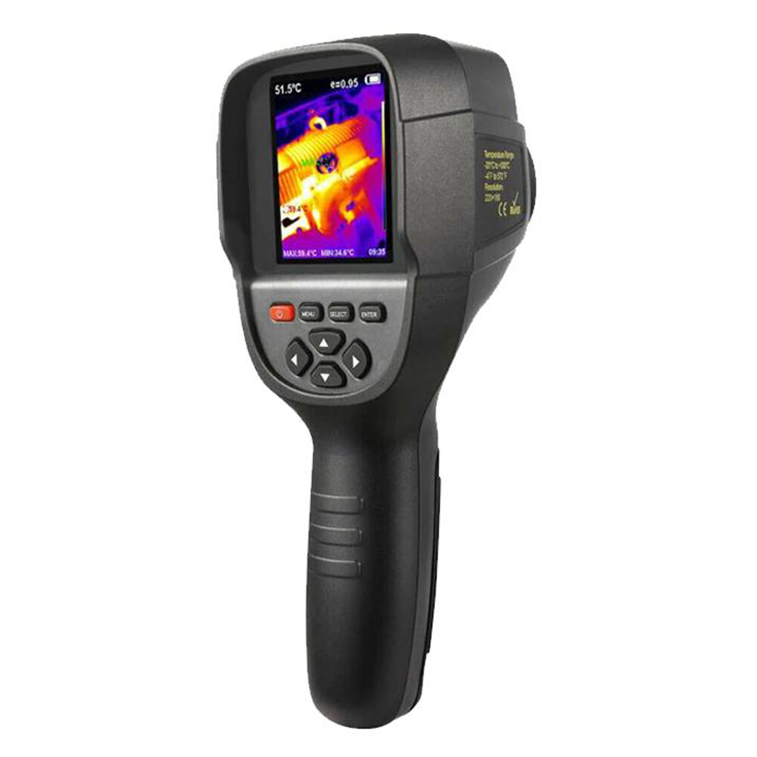 Termómetro Infrarrojo Innovador MXTHO-001-19 220x160 pixeles 007 Sensibilidad Térmica Rango de Temperatura -20 a 300C JPG Micro USB2,0, ThermoCam