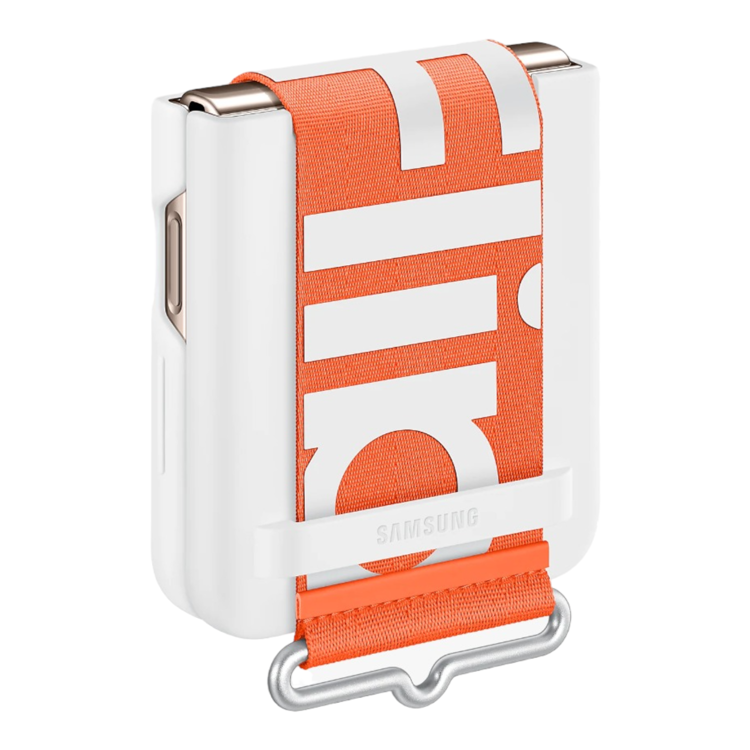 Funda Samsung Original Silicone Cover Strap para Z Flip 4 Color Blanco