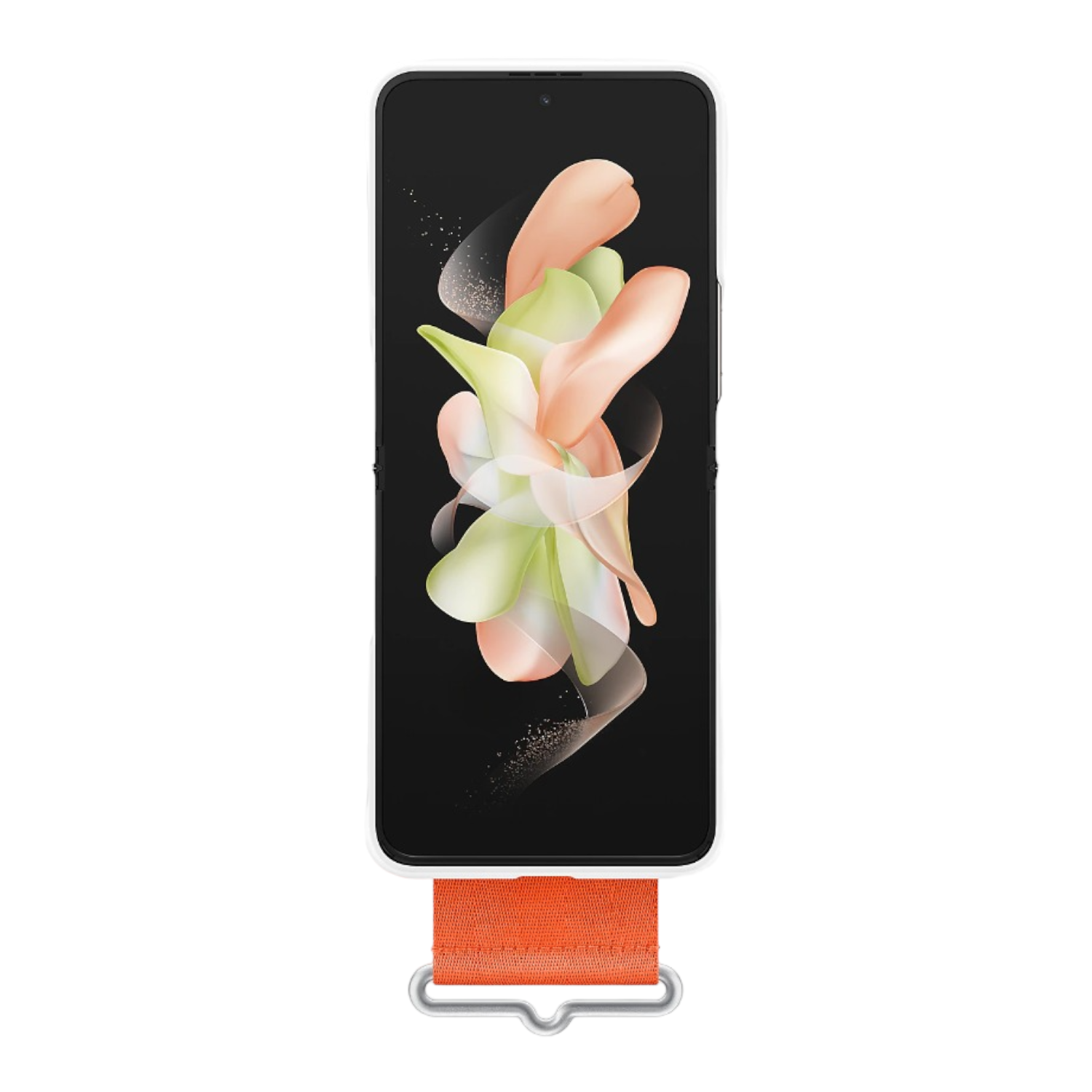 Funda Samsung Original Silicone Cover Strap para Z Flip 4 Color Blanco